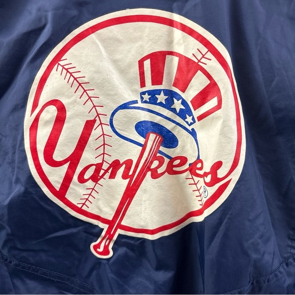 New York Yankees Blue White Starter Jacket Windbreaker Large YOUTH Boys Vintage - Picture 11 of 11